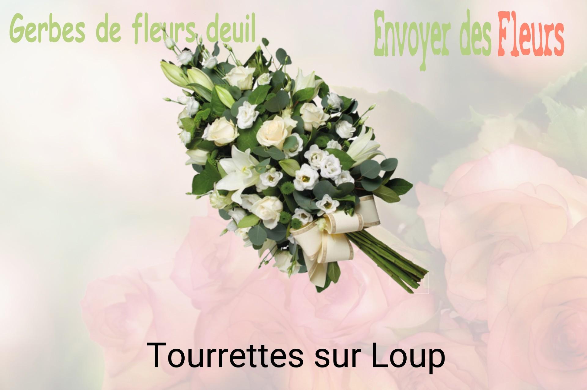 Gerbe de fleurs de deuil livrée à Tourrettes-sur-Loup